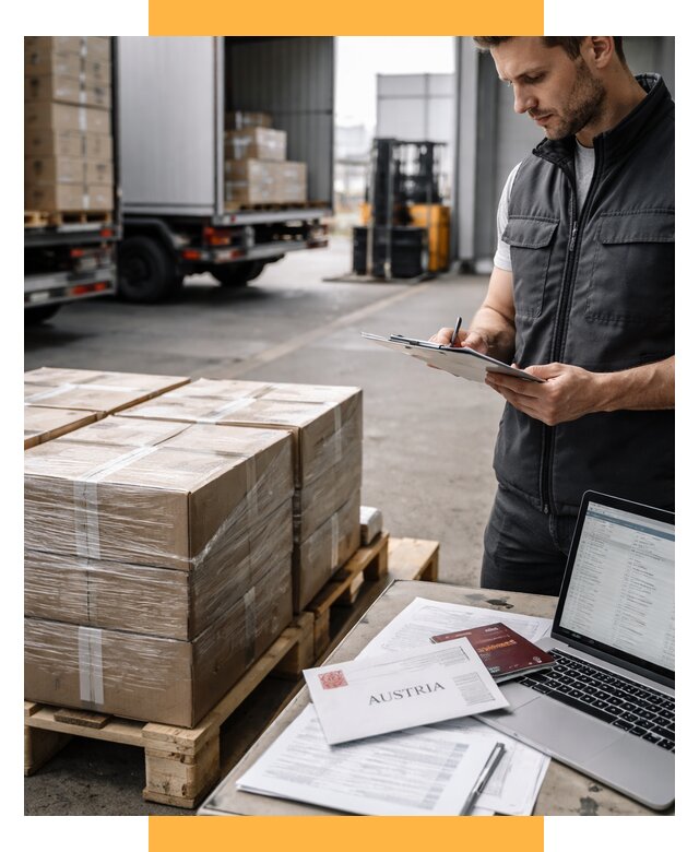 Доставка в Австрию от 67158 р. Логистика и экспорт СетСервис-Мрс